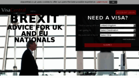 What Visacentral.co.uk website looked like in 2018 (5 years ago)
