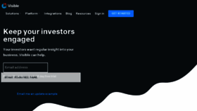 What Visible.vc website looked like in 2018 (5 years ago)