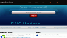 What Video2mp3.org website looked like in 2018 (5 years ago)