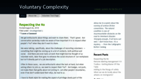 What Voluntarycomplexity.com website looked like in 2018 (5 years ago)