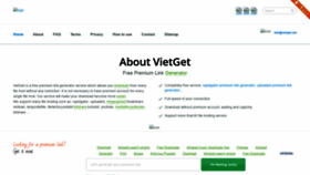 What Vietget.net website looked like in 2018 (5 years ago)