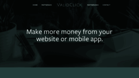 What Validclick.com website looked like in 2018 (5 years ago)