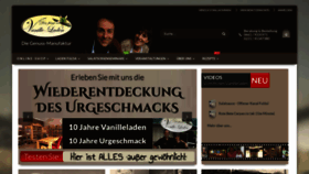 What Vanilleladen.de website looked like in 2018 (5 years ago)