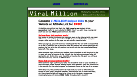 What Viralmillion.com website looked like in 2018 (5 years ago)