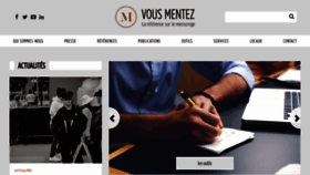 What Vousmentez.com website looked like in 2018 (5 years ago)