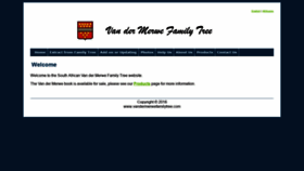 What Vandermerwefamilytree.com website looked like in 2018 (5 years ago)