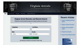 What Virginiaarrests.org website looked like in 2018 (5 years ago)