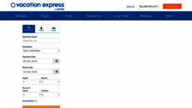 What Vacationexpress.com website looked like in 2018 (5 years ago)