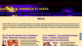 What Vindecativiata.ro website looked like in 2018 (5 years ago)