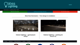What Vosslighting.com website looked like in 2018 (6 years ago)