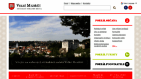 What Velkemezirici.cz website looked like in 2018 (5 years ago)