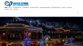 What Vancecreekhotel.com website looked like in 2018 (5 years ago)