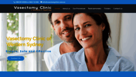 What Vasectomyclinic.com.au website looked like in 2018 (5 years ago)