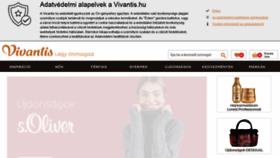 What Vivantis.hu website looked like in 2018 (5 years ago)