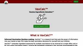 What Vaxcalc.org website looked like in 2019 (5 years ago)