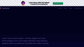 What Vueschool.io website looked like in 2019 (5 years ago)