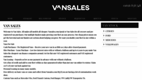 What Vansales.com website looked like in 2019 (5 years ago)