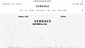 What Versace.com website looked like in 2019 (5 years ago)