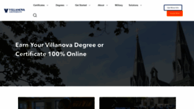 What Villanovau.com website looked like in 2019 (5 years ago)