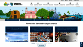 What Valledelcauca.gov.co website looked like in 2019 (5 years ago)