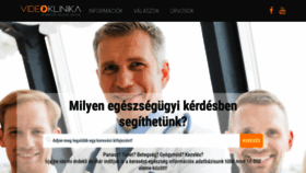 What Videoklinika.hu website looked like in 2019 (5 years ago)