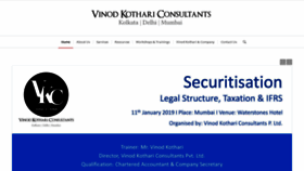 What Vinodkothari.com website looked like in 2019 (5 years ago)