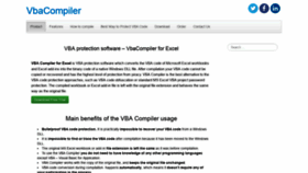 What Vbacompiler.com website looked like in 2019 (5 years ago)