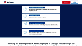 What Vote.org website looked like in 2019 (6 years ago)
