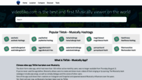 What Videotiktok.com website looked like in 2019 (5 years ago)