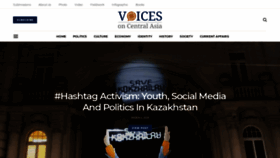What Voicesoncentralasia.org website looked like in 2019 (5 years ago)