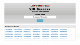 What Vin-decoder.net website looked like in 2019 (5 years ago)