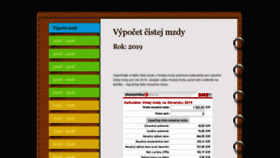 What Vypocet-cistej-mzdy.sk website looked like in 2019 (5 years ago)