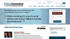 What Valueinvestorinsight.com website looked like in 2019 (4 years ago)