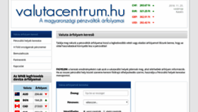 What Valutacentrum.hu website looked like in 2019 (4 years ago)