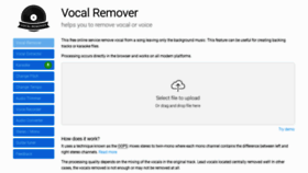 What Vocalremover.org website looked like in 2019 (4 years ago)