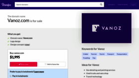What Vanoz.com website looked like in 2019 (4 years ago)