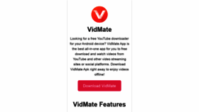 What Vidmate.in website looked like in 2019 (4 years ago)