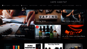 What Vapehabitat.com website looked like in 2019 (4 years ago)