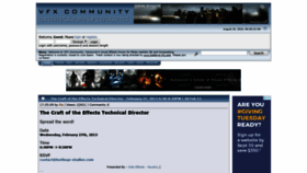What Vfxcommunity.com website looked like in 2019 (4 years ago)
