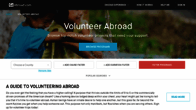 What Volunteerabroad.com website looked like in 2019 (4 years ago)