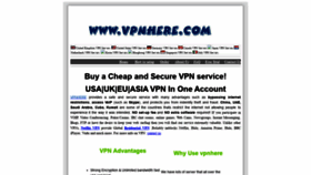 What Vpnhere.com website looked like in 2019 (4 years ago)