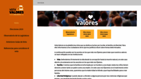 What Votavalores.org website looked like in 2019 (4 years ago)