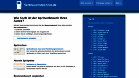 What Verbrauchsrechner.de website looked like in 2019 (4 years ago)