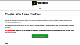 What Videoder-apk.com website looked like in 2019 (4 years ago)