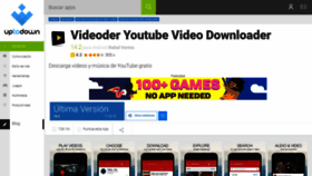 What Videoder.uptodown.com website looked like in 2019 (4 years ago)