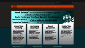 What Vocalscience.com website looked like in 2019 (4 years ago)