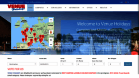 What Venueholidays.co.uk website looked like in 2019 (4 years ago)