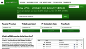 What Viewdns.com website looked like in 2019 (5 years ago)
