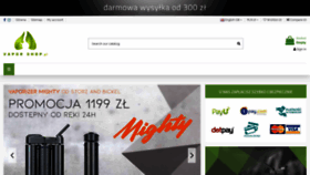 What Vaporshop.pl website looked like in 2019 (4 years ago)