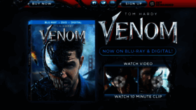 What Venom.movie website looked like in 2019 (4 years ago)